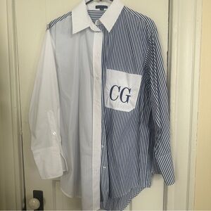 Monogrammed oversized shirt